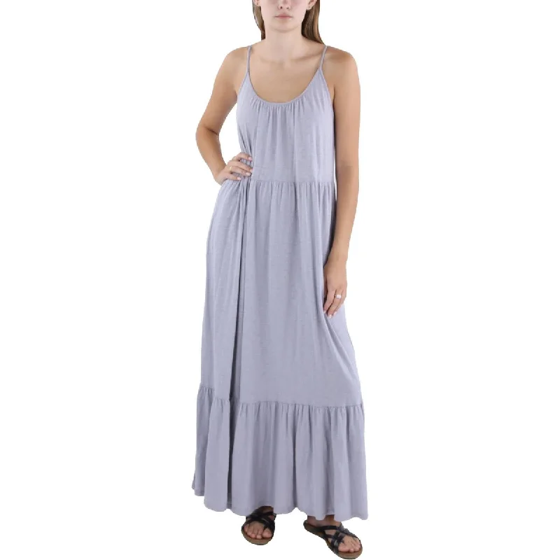 Affordable Women's Clothing Minimalist Office - Ready Style Womens Tiered Long Maxi Dress