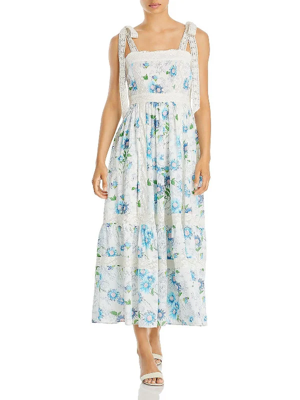 Women's Wardrobe Apparel Feminine Allure Womens Floral Print Summer Maxi Dress