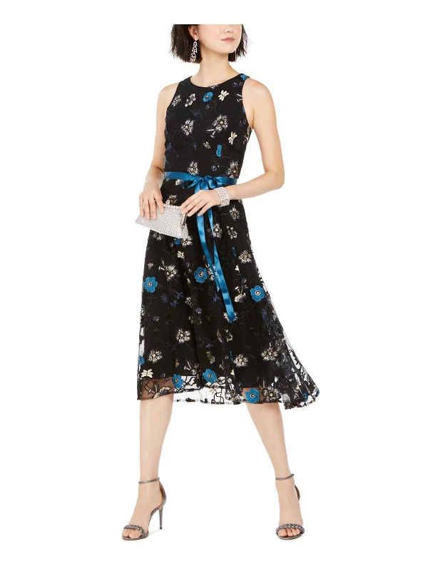 Women's Tops And Clothing Seasonal Trend Womens Sequined Embroidered Midi Dress