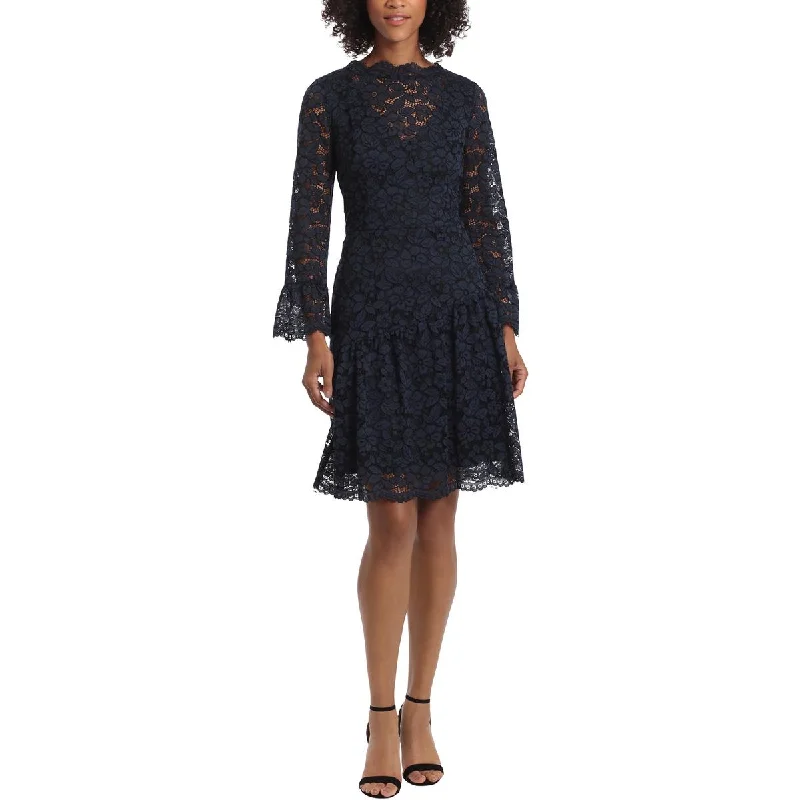 Affordable Women's Outfit Playful Elegance Womens Lace Floral Cocktail and Party Dress