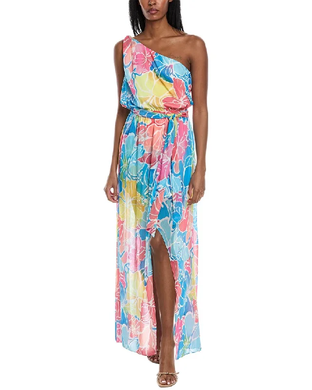 Women's Stylish Vacation Attire Vibrant Prints Ramy Brook Jaxx Maxi Dress