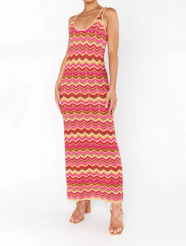 Women's Cozy Winter Attire Refined Look Tala Tank Maxi Dress In Horizon Stripe Knit