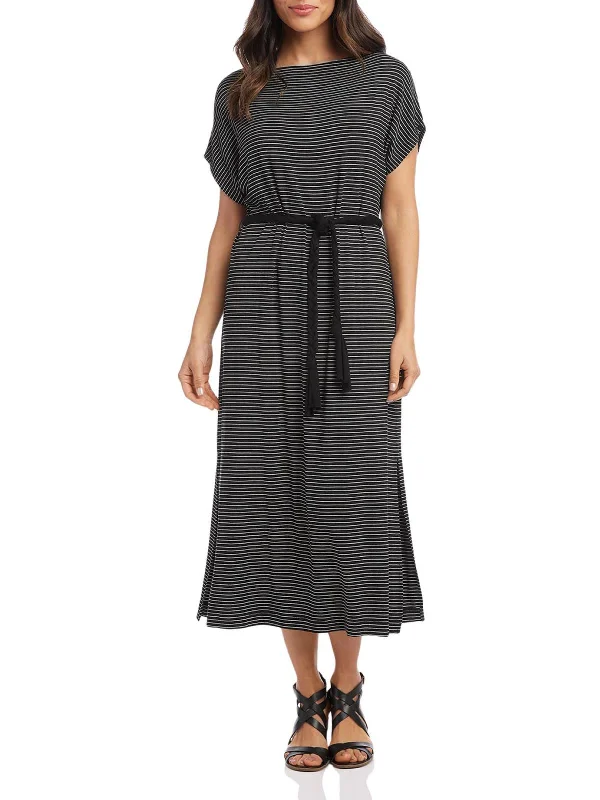 Women's Activewear Garments Effortless Comfort Womens Belt Casual Midi Dress