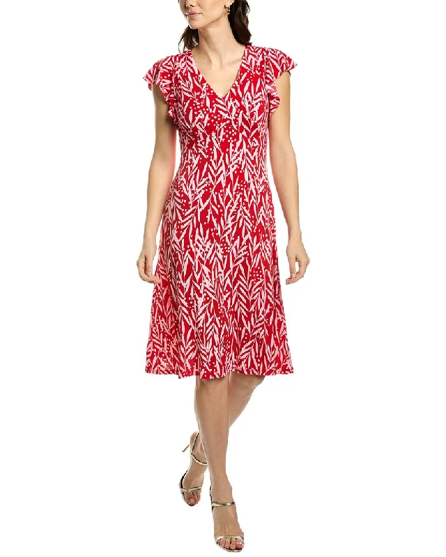 Women's Elegant Apparel Great Deals on Ethnic Cultural Wear London Times Ruffle Midi Dress