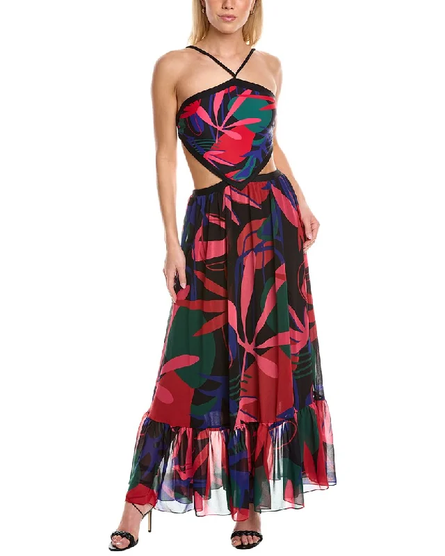 Women's Clothing For Special Occasions Flowing Silhouette PatBO Rio Halter Maxi Dress