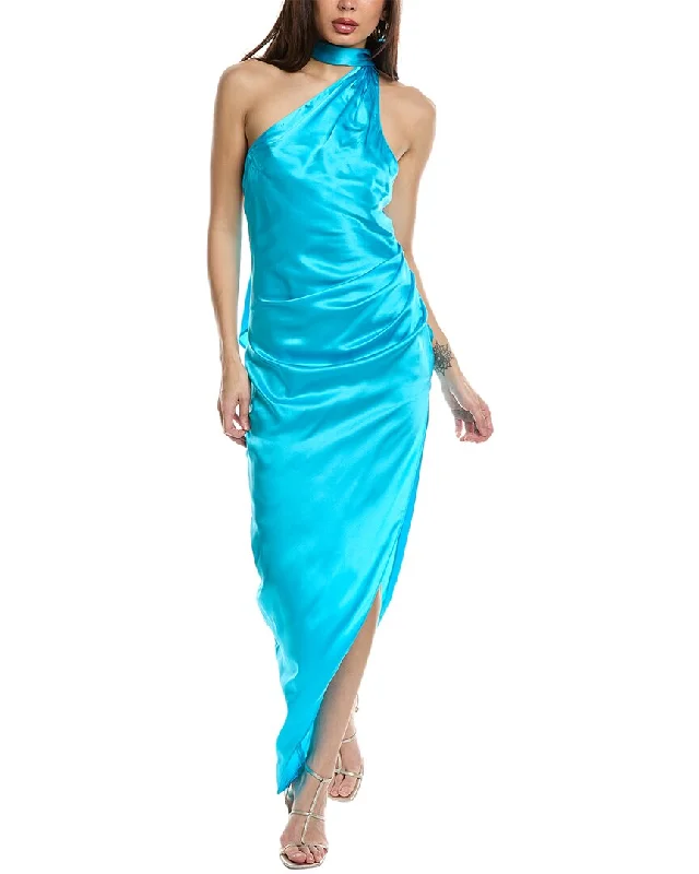 Women's Travel Garments Dreamy Draping Amanda Uprichard Jaida Silk Maxi Dress