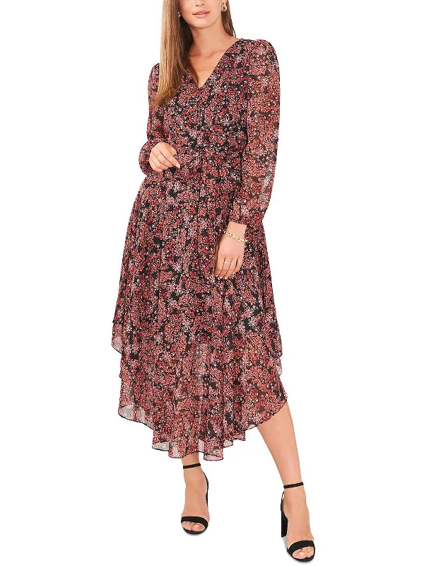 Women's Clothes For Special Occasions Ethnic Cultural Event Wear Womens Floral Fit & Flare Midi Dress