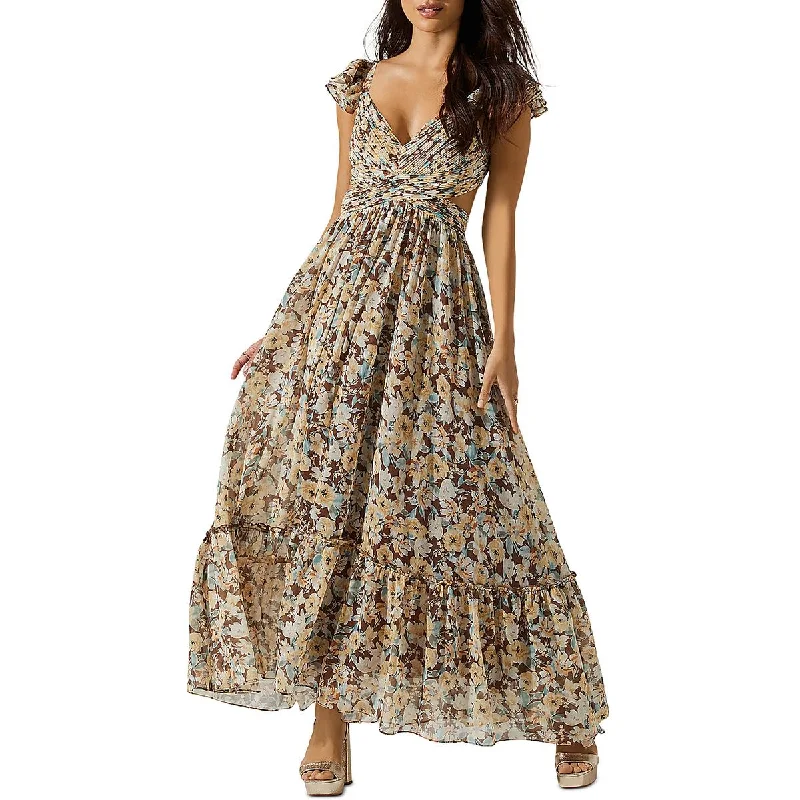 Women's Relaxed Outfit Coastal Beach - Inspired Style Womens Floral Print Evening Dress