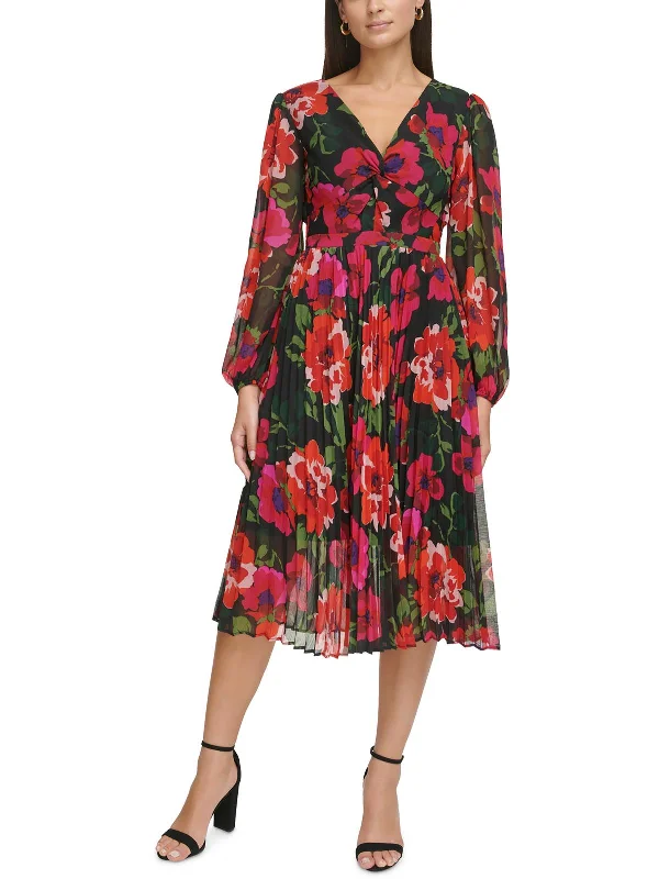 Women's Elegant Garments Vintage Retro Party Wear Womens Floral Midi Cocktail And Party Dress