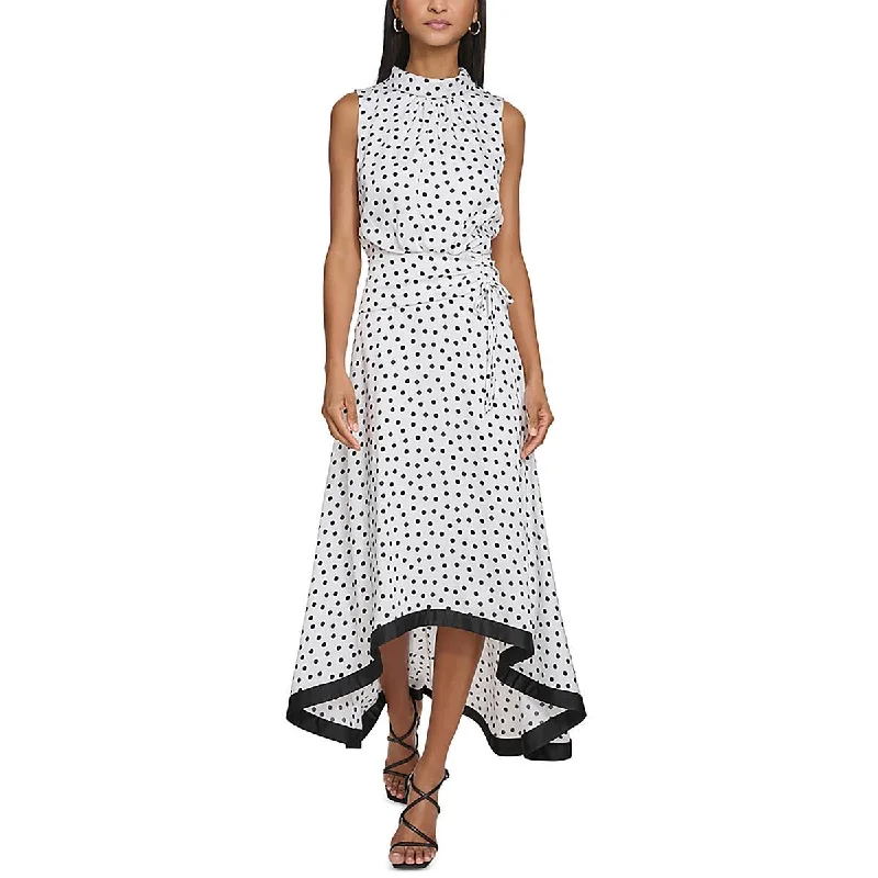 Women's Vacation Attire Today Only Womens Hi-Low Polkadot Maxi Dress