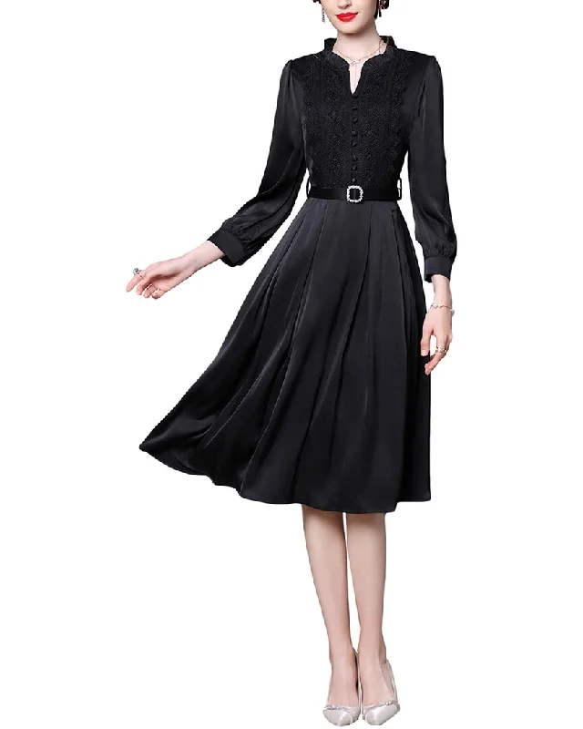 Stylish Outerwear Clothing For Women Effortless Comfort Anette 3/4-Sleeve Midi Dress