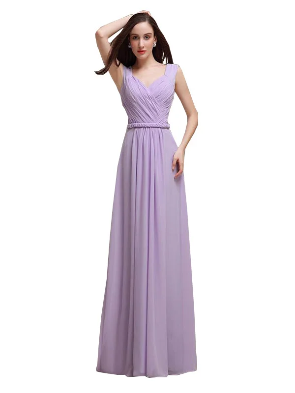 Affordable Luxury Women's Garments Big Savings on Minimalist Office Styles Honest A-line Chiffon Long Bridesmaid Dresses