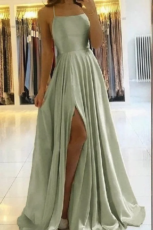 Chic Women's Outfit Effortless Style Women Side Slit Prom Dresses Simple Long Evening Gowns Formal Party Dress YPD331