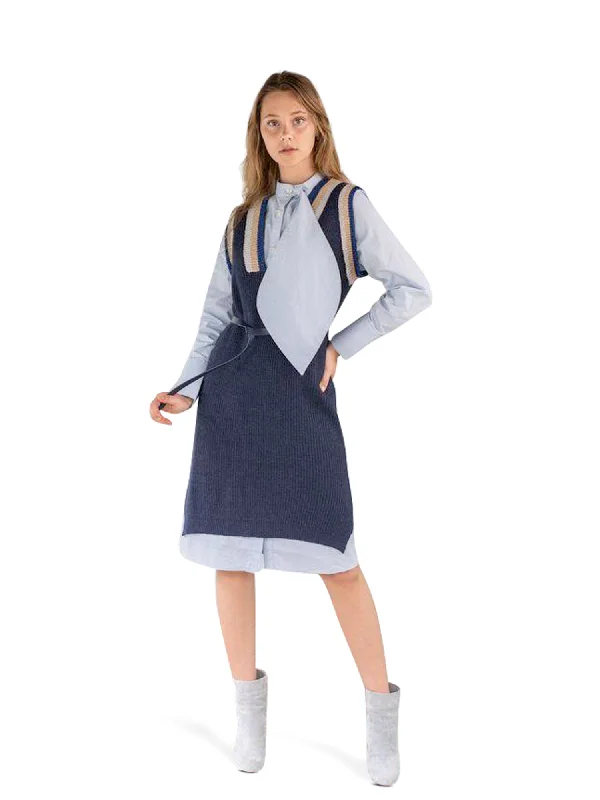 Vintage-Inspired Women's Apparel Luxury Style Front Row Shirt Dress