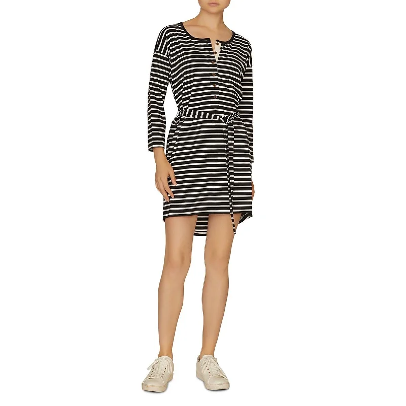 Women's Relaxed Clothes Final Clearance Sanctuary Womens Sullivan Striped Henley T-Shirt Dress