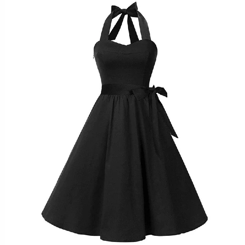 Women's Night-Out Clothes Elegant Contour FashionSierra - Women Vintage Halter Sleeveless Dresses Women Party Night Dress