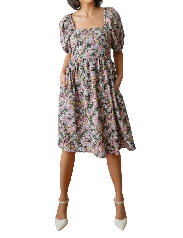 Women's Casual Outfit Elegant Details Excellence Without Effort Floral Dress In Multi