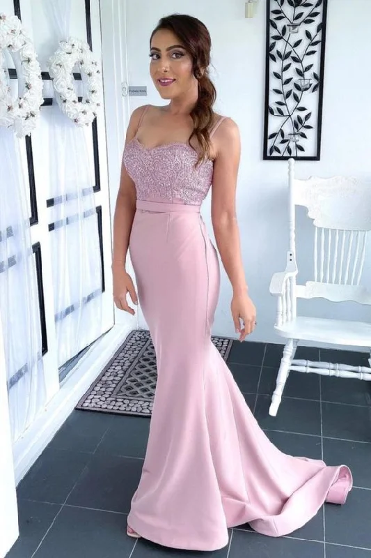 Women's Party Outfit Graceful Cut Pink Formal Dress Long Party Prom Gown    cg22019