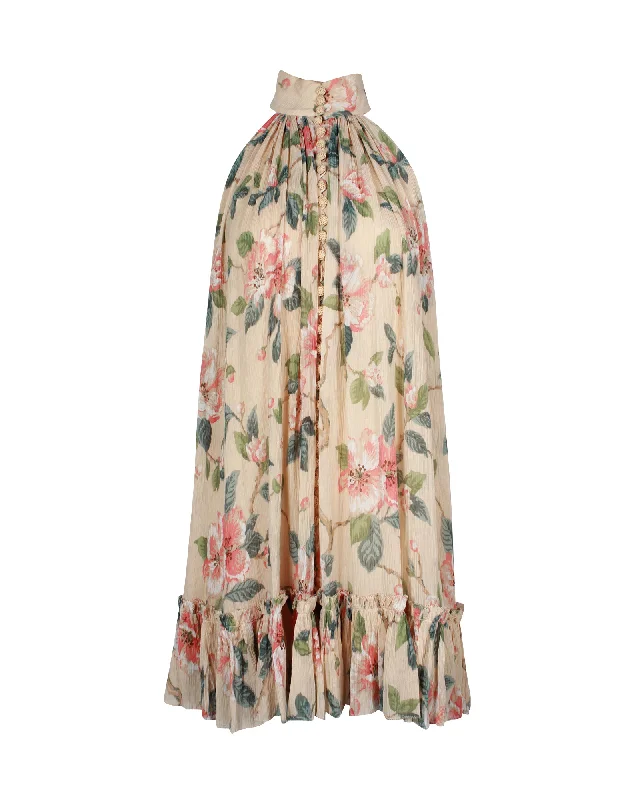 Women's Clothing For Special Occasions Today Only Zimmermann Kirra Mini Dress In Floral Print Cotton