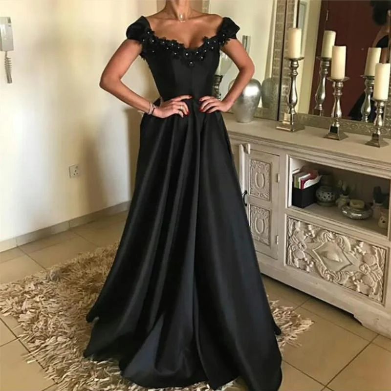 Women's Everyday Garments Cottagecore Rustic Charm Style Siaoryne LP035 New Fashion 2022 Long Balck Prom Dress party Gowns Cheap Gowns