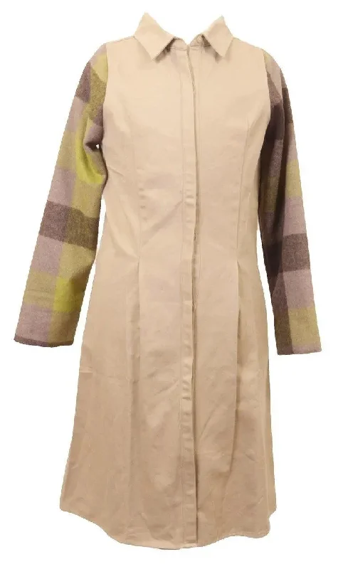 Women's Versatile Apparel Seasonal Trend Luella Couture Khaki Shirt Dress