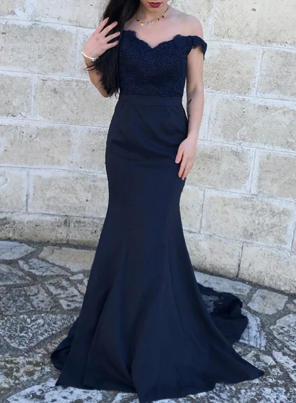 Women's Formal Clothes Luxe Layering Women Mermaid Prom Dress Long Appliques Evening Gowns Fashion Formal Party Dress YPD856