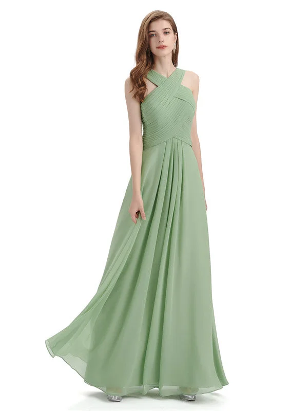 Comfortable Outfit For Women Romantic Detailing Elegant Unique Chiffon Long Maxi Bridesmaid Dresses Online