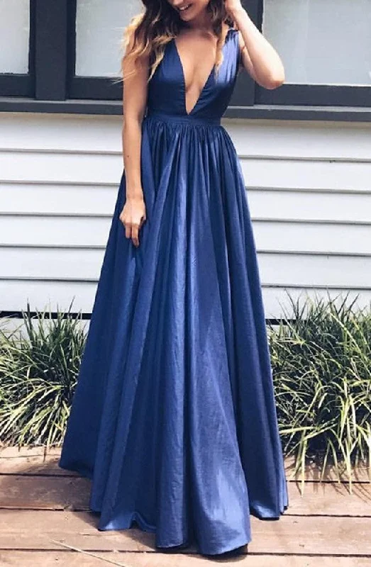 Women's Seasonal Clothing Limited - Stock Women V-Neck Prom Dresses Long Evening Gowns Formal Party Dress YPD285