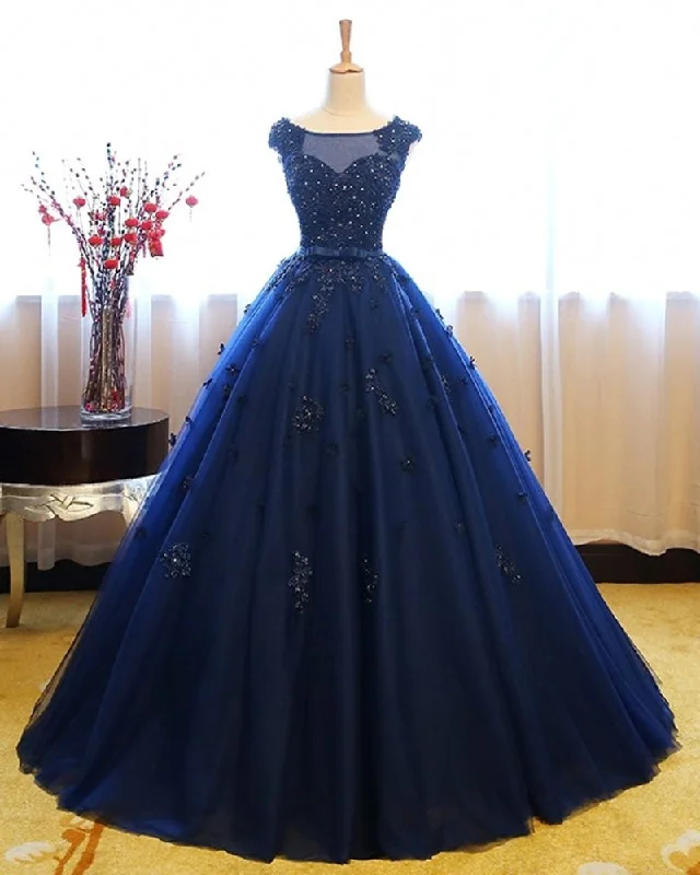 Women's Trendy Casual Clothes Grab Romantic Date - Night Styles Now Blue Puffy Quinceanera Dresses Ball Gown Formal Tulle Sweet 16 Princess Party Gown for 15 Years vestido de 15 anos