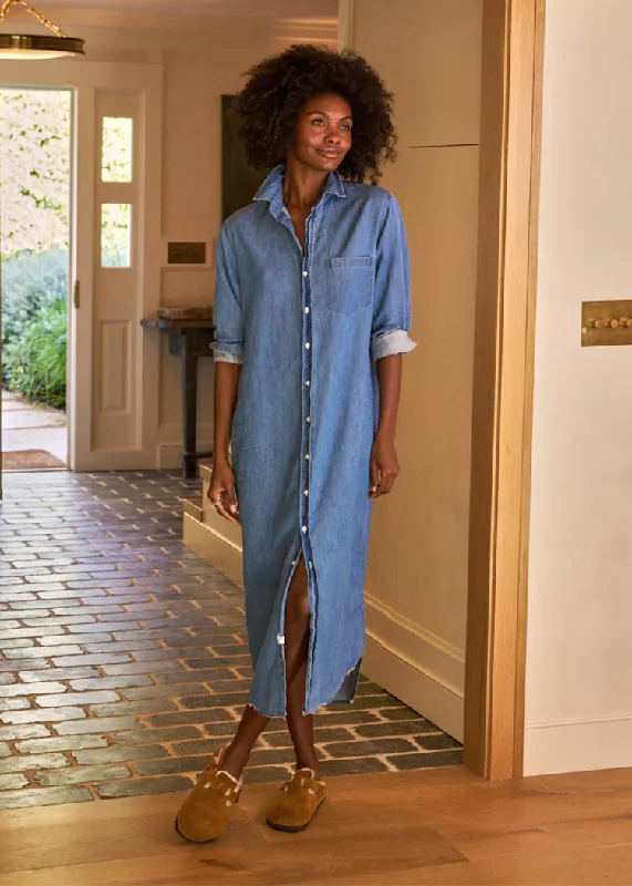 Women's Evening Apparel Summer Fashion Frank & Eileen | Rory Maxi Shirt Dress | Famous Denim