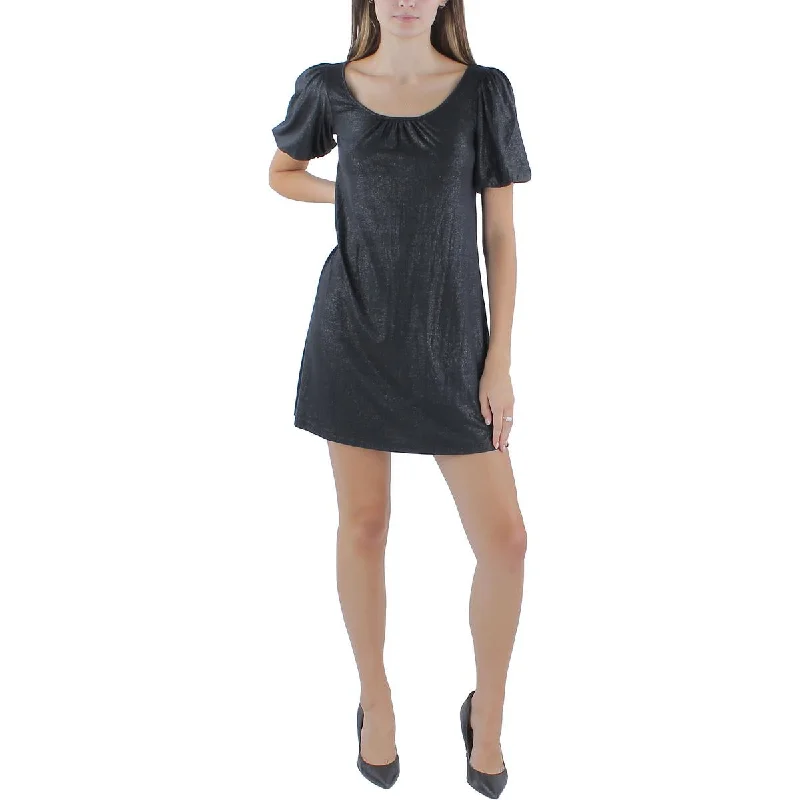 Women's Outfit For The Office Coastal Beach - Inspired Style Splendid Womens Shimmer Mini T-Shirt Dress